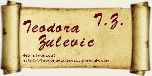 Teodora Zulević vizit kartica